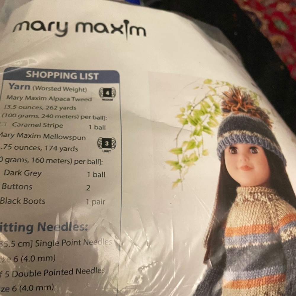 Yarn to make a doll clothes